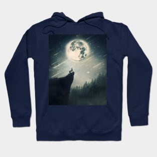 Wolf howls at the Moon Hoodie